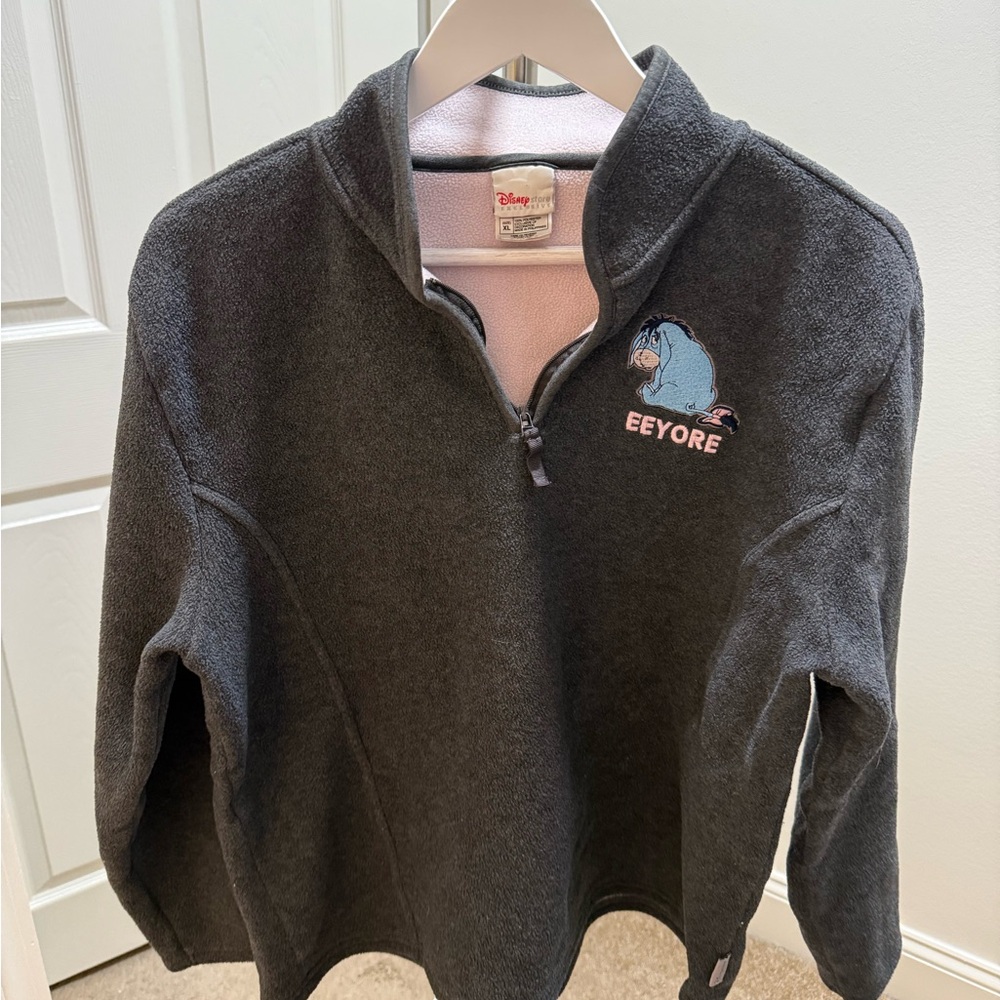 Disney Store Exclusive Gray Quarter-Zip with Eeyore